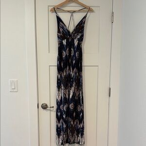 Felicity & Coco Black and White Spaghetti Strap Maxi Dress